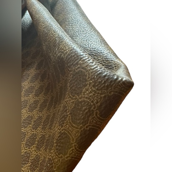 CELINE Vintage Macadam PVC Shoulder Tote Bag Auth/M14 Brown Monogram Two Handles - Picture 10 of 14